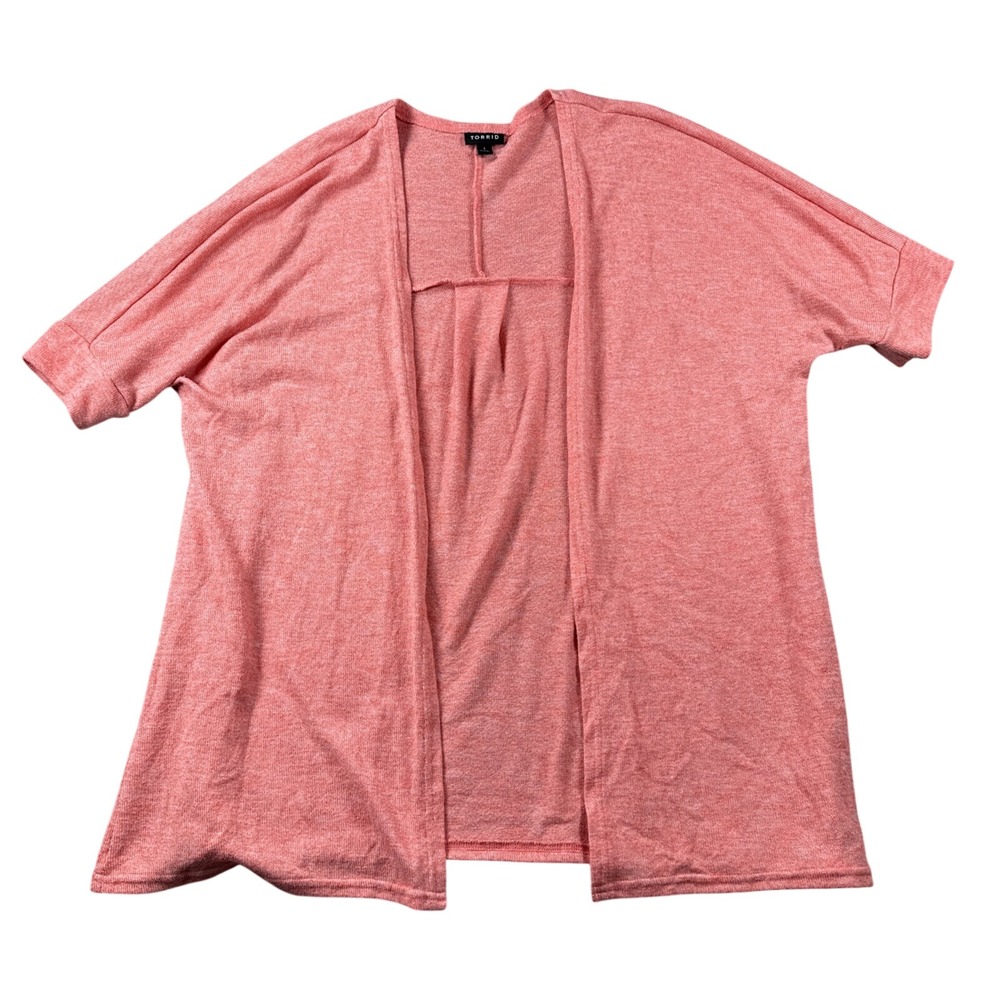 Torrid Cardigan Sweater Womens 1X Short Sleeve‎ Open Front Lightweight Casual